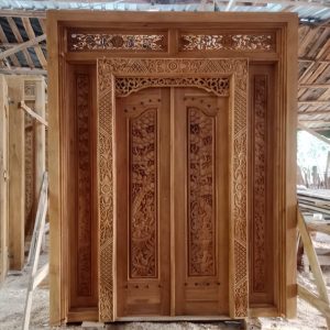 Pintu Gebyok Ukir Jati Jepara 2 Meter
