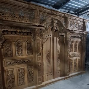 Pintu gebyok lebar 4m tinggi 270 standard